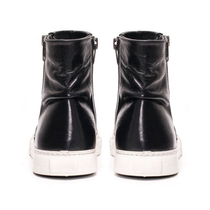 Flysteppers Black Leather Boots